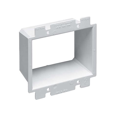 Arlington Rectangle Plastic 2 gang Box Extenders White Mfr